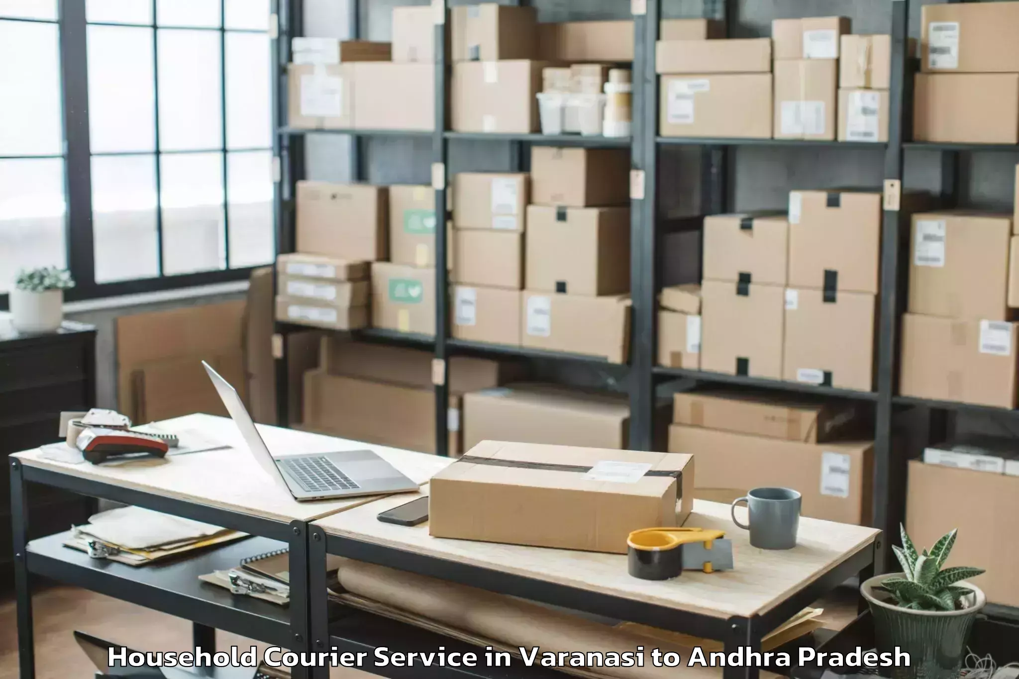 Reliable Varanasi to Mylavaram Household Courier